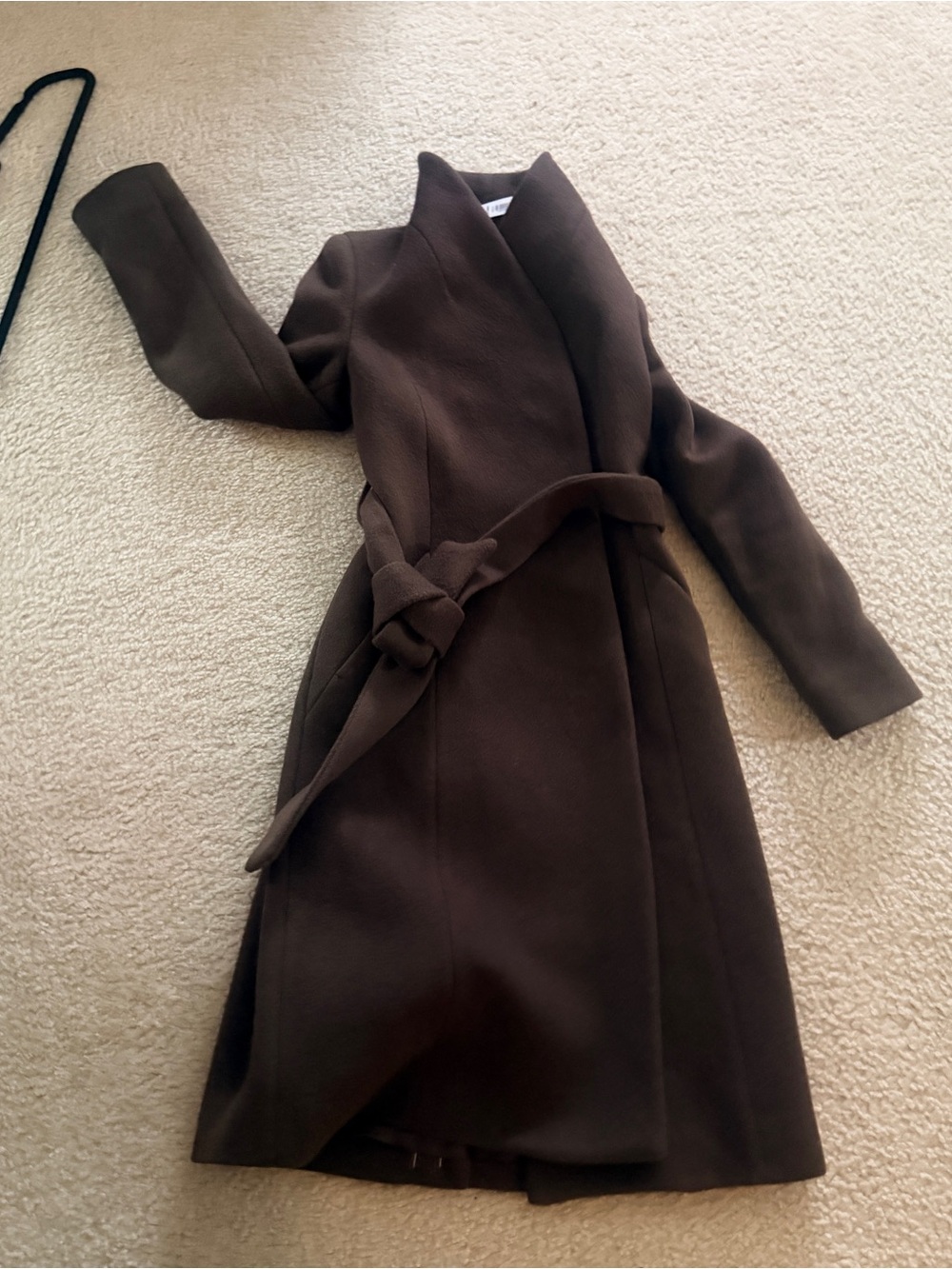 NWT Aritzia heirloom Long Sleeve Belted Coat Dress in Brown xxs - Picture 13 of 13